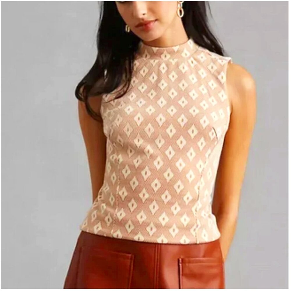 Eva Franco Mock Neck Sleeveless Top